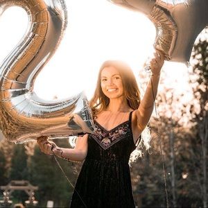 LULUS black velvet dress w/ embroidery